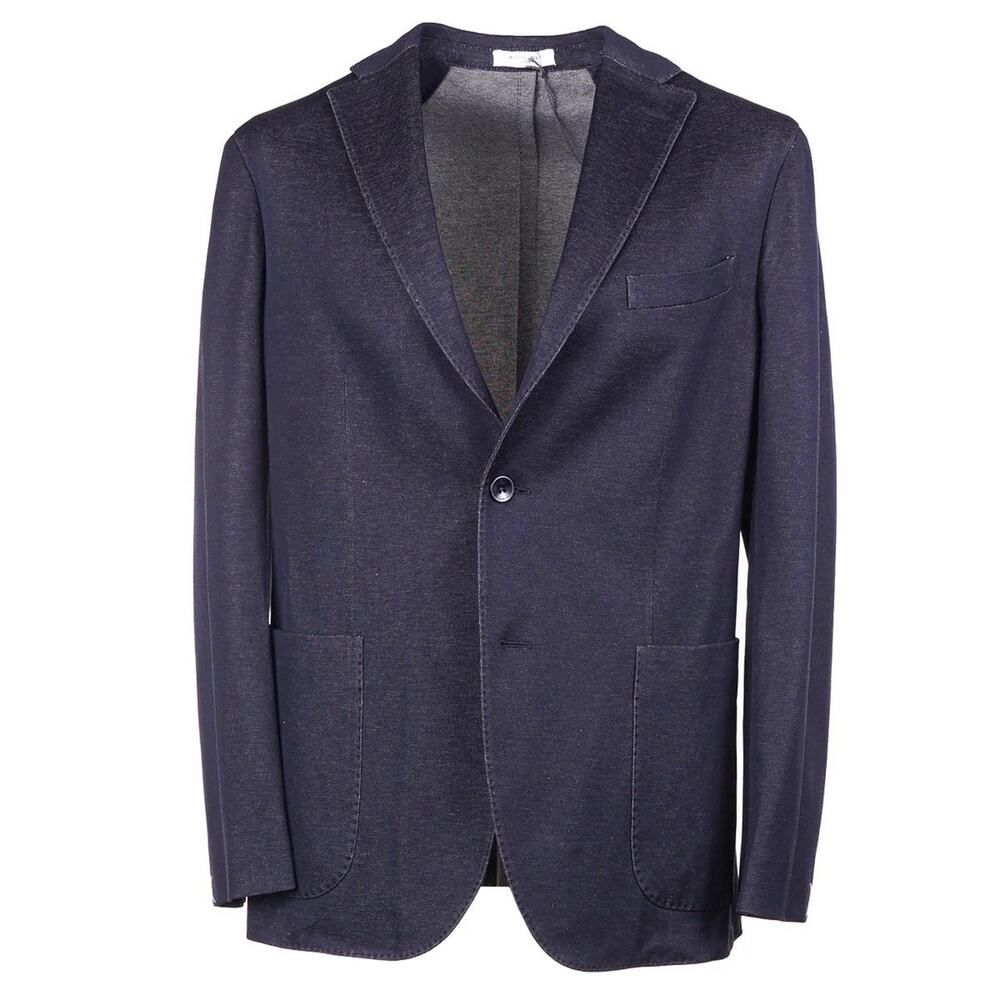 NWT Boglioli Blue Denim Effect Knit Jersey K-Jacket Blazer 50EU/40US $1595.00
